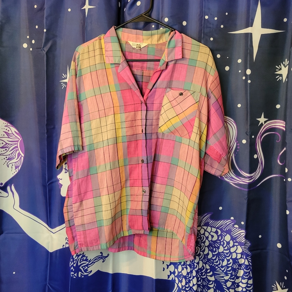 Colorful Vintage SEARS 80s/90s Button Up Top